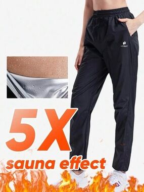 HOTSUIT Women's Full Length Sauna Sweatpants w Pockets